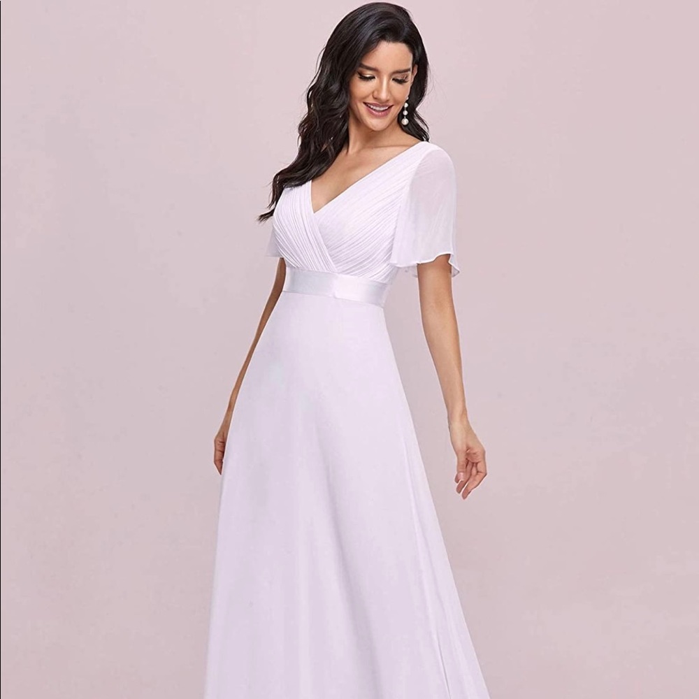 Glamorous double V-neck evening dress!